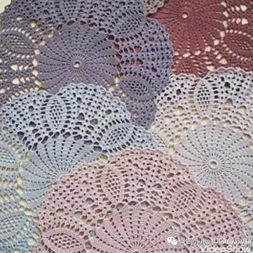 针织作品 50个美妙优雅的钩针桌布图案,很养眼